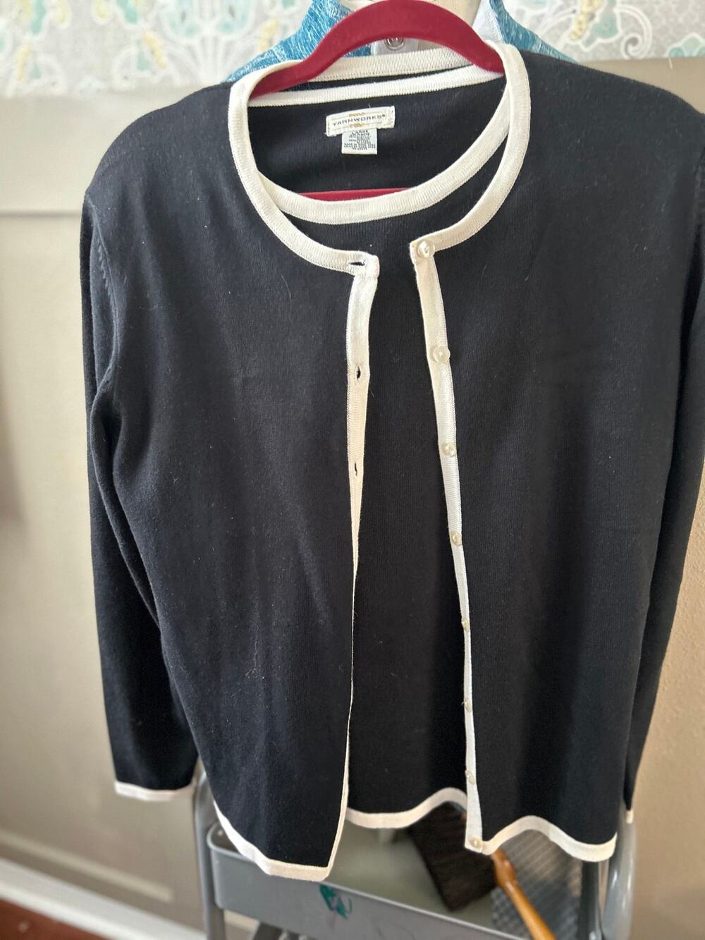Yarn works sweater set vintage size m